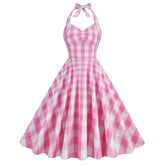 Movie Barbie 2023 Margot Robbie Barbie Retro Dress Cosplay Costume Outfits Halloween Carnival Suit